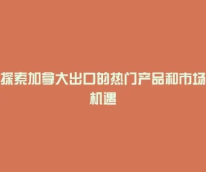探索加拿大出口的热门产品和市场机遇