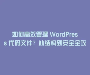 如何高效管理 WordPress 代码文件？从结构到安全全攻略