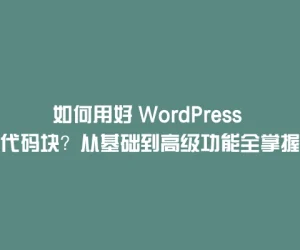 如何用好 WordPress 代码块？从基础到高级功能全掌握