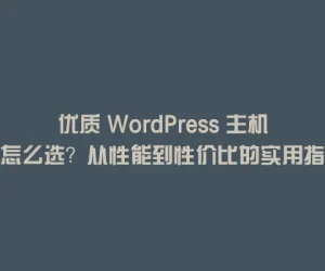 优质 WordPress 主机怎么选？从性能到性价比的实用指南