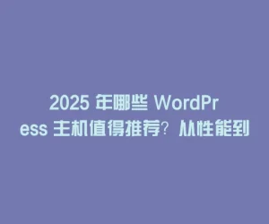 2025 年哪些 WordPress 主机值得推荐？从性能到性价比的实测指南
