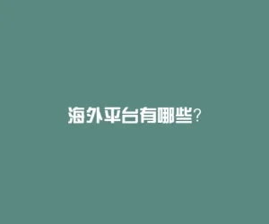 海外平台有哪些？