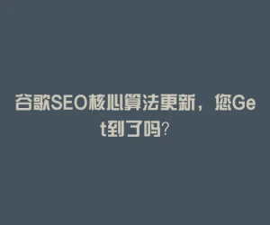 谷歌SEO核心算法更新，您Get到了吗？