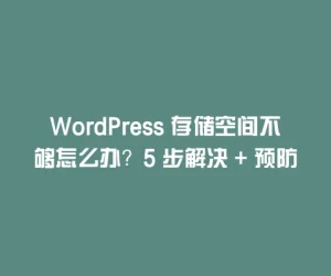 WordPress 存储空间不够怎么办？5 步解决 + 预防指南
