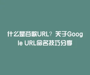 什么是谷歌URL？关于Google URL命名技巧分享