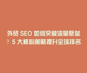 外贸 SEO 如何突破流量壁垒？5 大核心策略提升全球排名