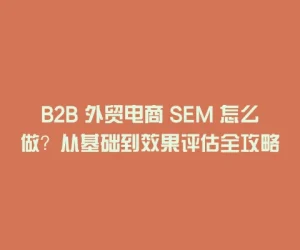 B2B 外贸电商 SEM 怎么做？从基础到效果评估全攻略