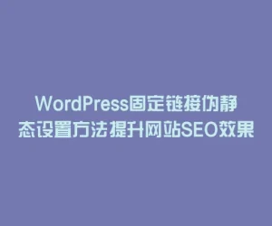 WordPress固定链接伪静态设置方法提升网站SEO效果