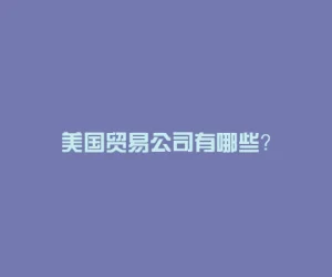 美国贸易公司有哪些？