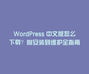 WordPress 中文版怎么下载？附安装到维护全指南