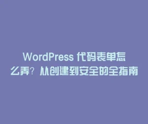 WordPress 代码表单怎么弄？从创建到安全的全指南
