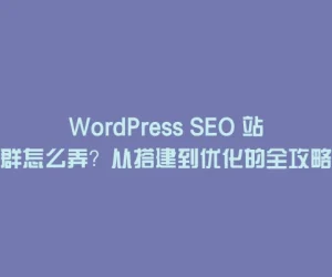 WordPress SEO 站群怎么弄？从搭建到优化的全攻略