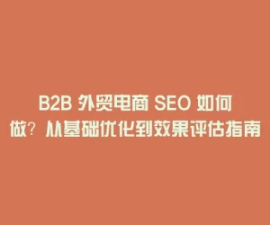 B2B 外贸电商 SEO 如何做？从基础优化到效果评估指南