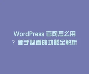 WordPress 官网怎么用？新手必看的功能全解析