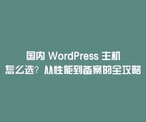 国内 WordPress 主机怎么选？从性能到备案的全攻略