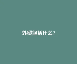 外贸包括什么？