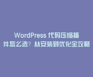 WordPress 代码压缩插件怎么选？从安装到优化全攻略